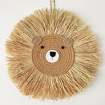 Lion Face Raffia Wall Hanging