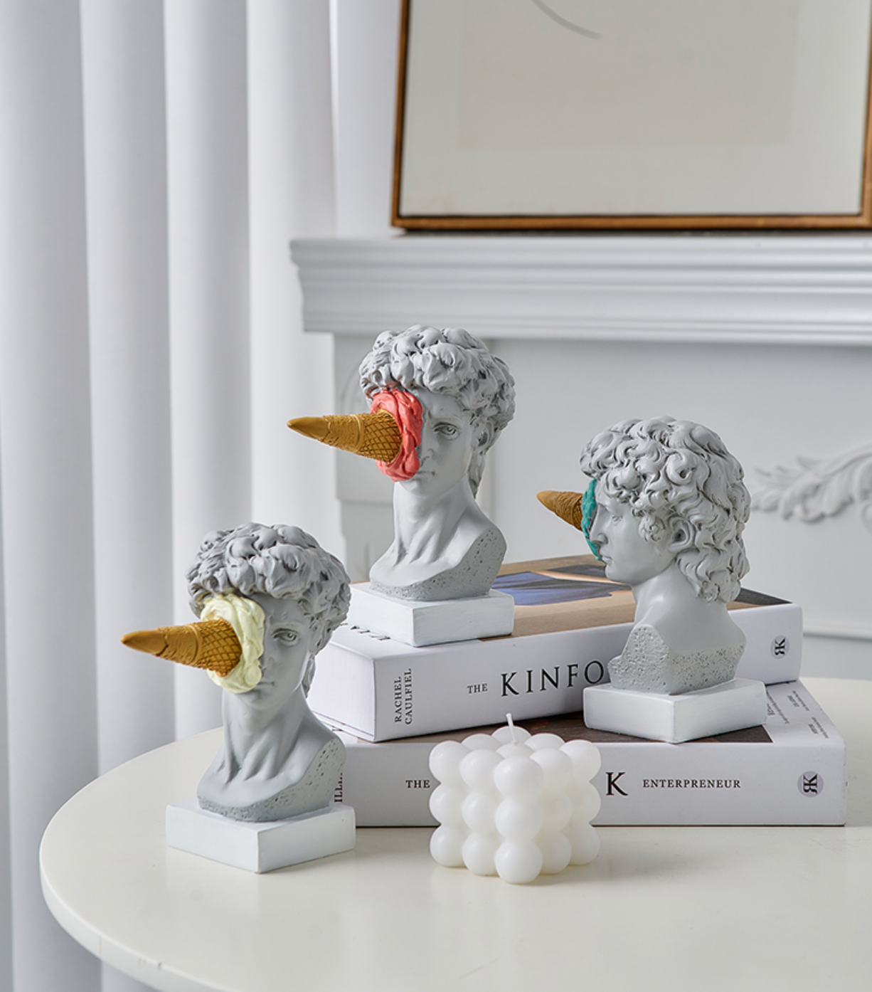 Ice Cream David Bust Statue