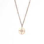 Iris Stainless Steel Compass Pendant Necklace - Oneposh