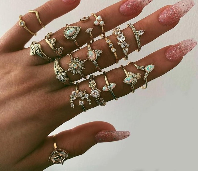 Sarah chick rings set - Oneposh