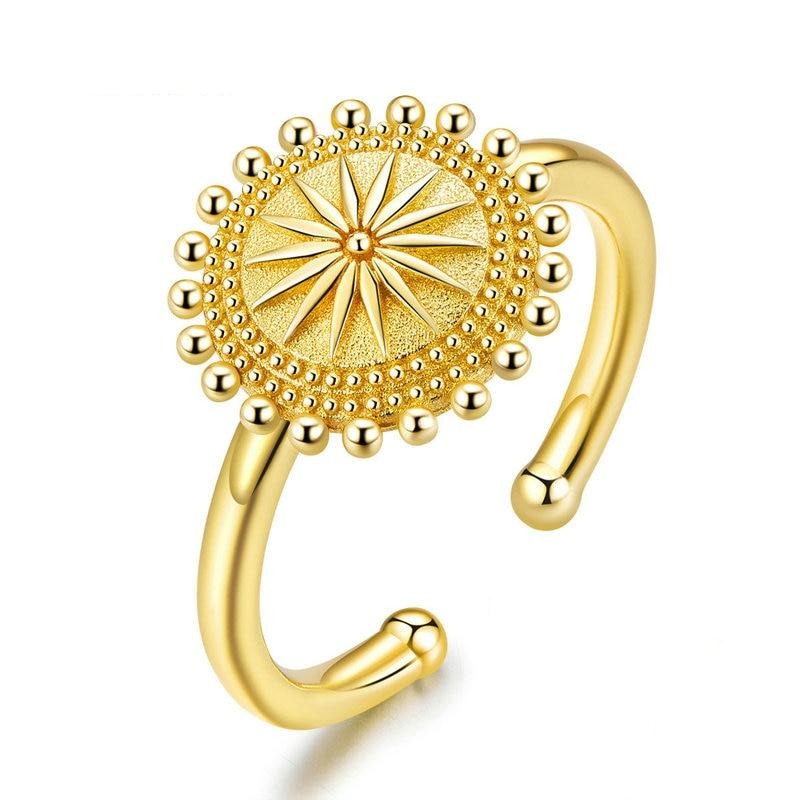 925 Sterling Silver Sun Compass Ring - Oneposh