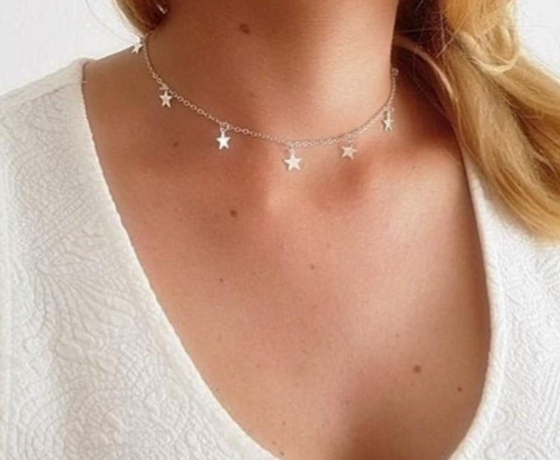 Angelina Stainless Steel Star Necklace - Oneposh