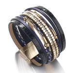 Dulcie Snakeskin Pattern Leather Bracelets - Oneposh