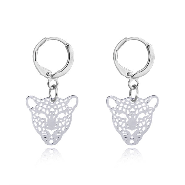 Tao Leopard Rectangle Earrrings - Oneposh