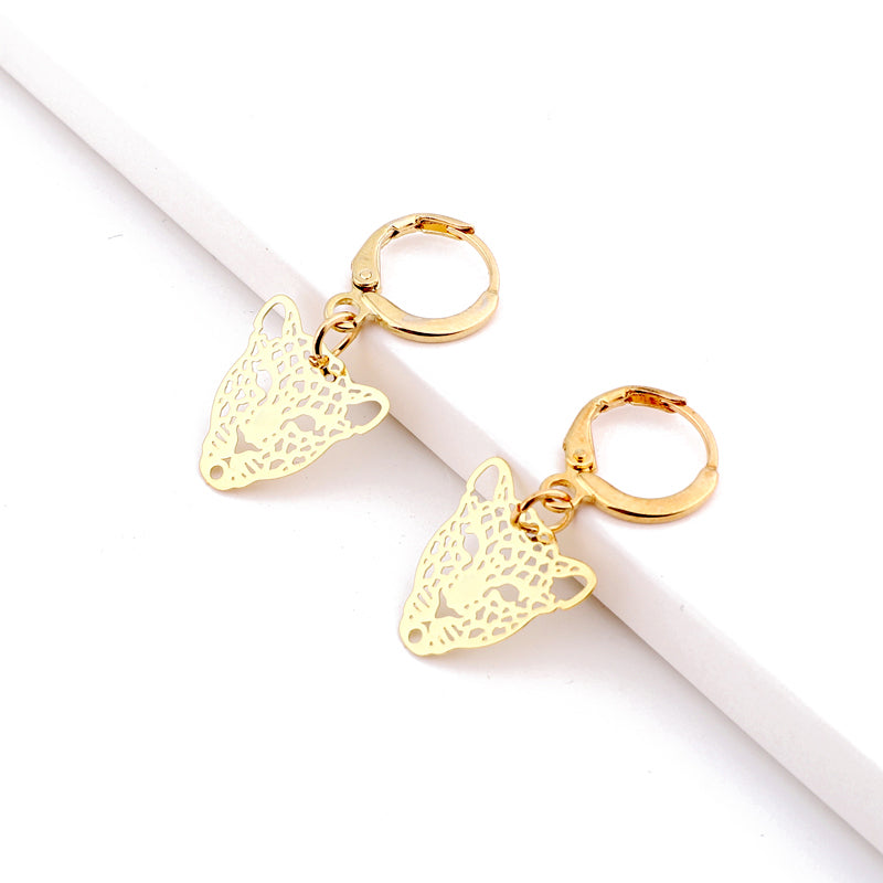 Tao Leopard Rectangle Earrrings - Oneposh